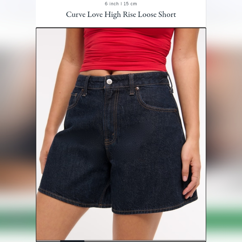 NWT Abercrombie & Fitch Curve Love High Rise Loose Shorts